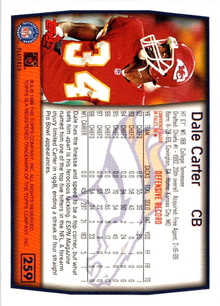 1999 Topps Collection Dale Carter