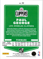 2021 Donruss Holo Red and Gold Laser Paul George #32