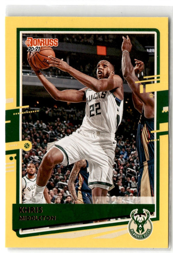 2020 Donruss Holo Red and Gold Laser Khris Middleton #185