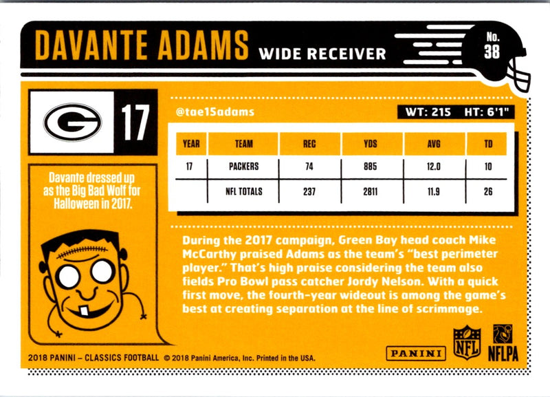 2018 Panini Classics Davante Adams