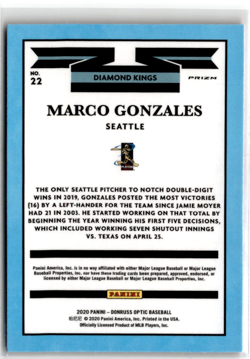 2020 Donruss Optic Pink Marco Gonzales