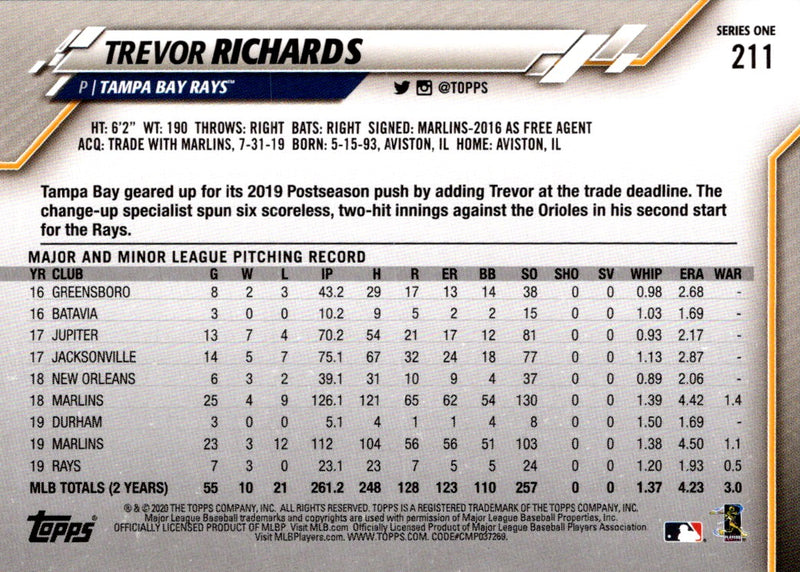 2020 Topps Trevor Richards