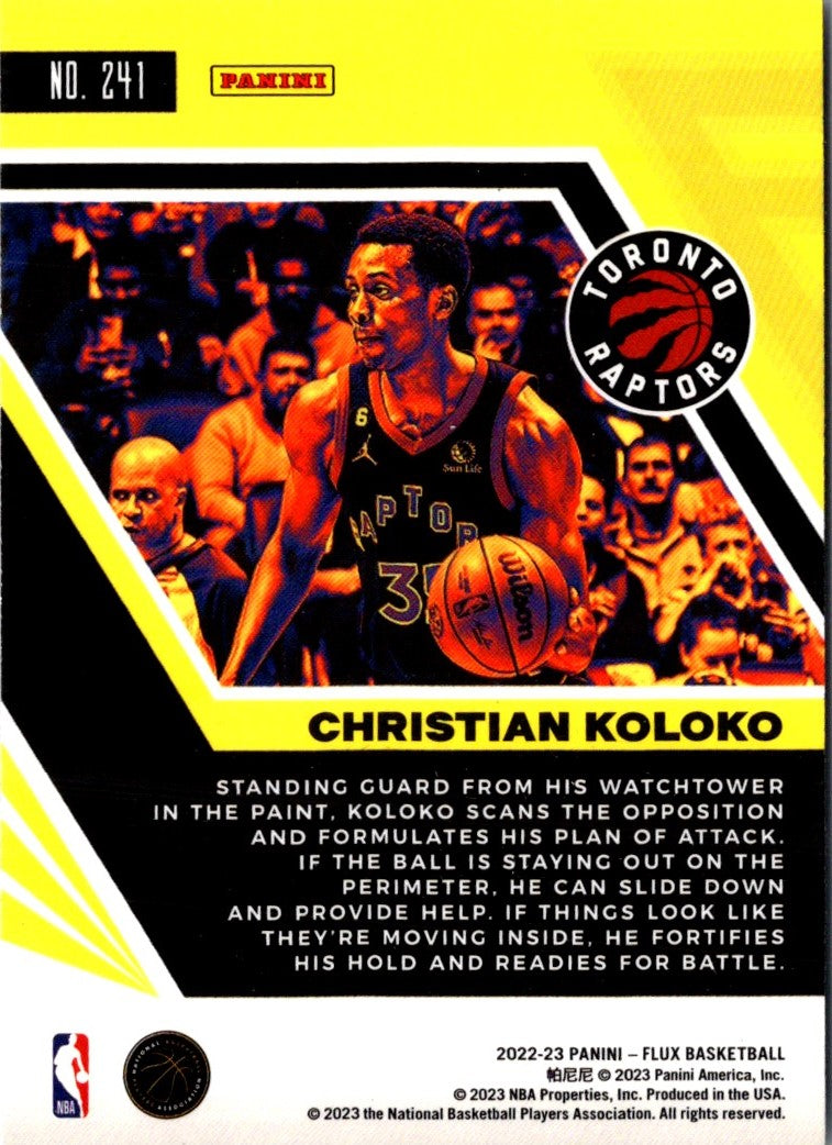 2022 Panini Flux Christian Koloko