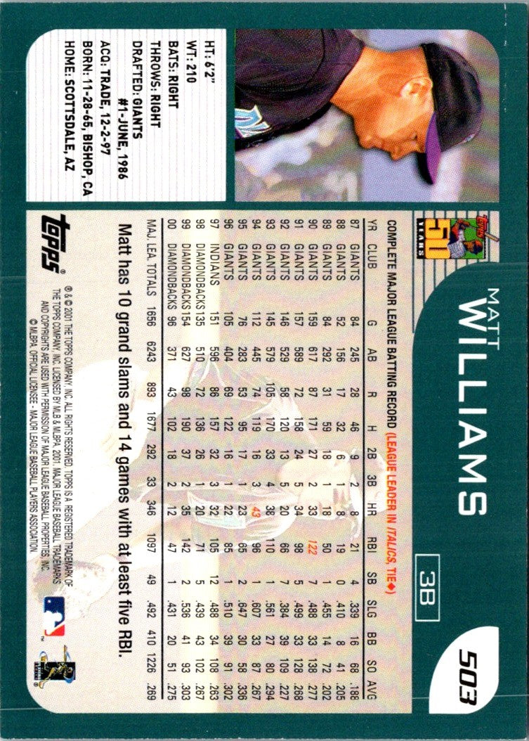 2001 Topps Matt Williams