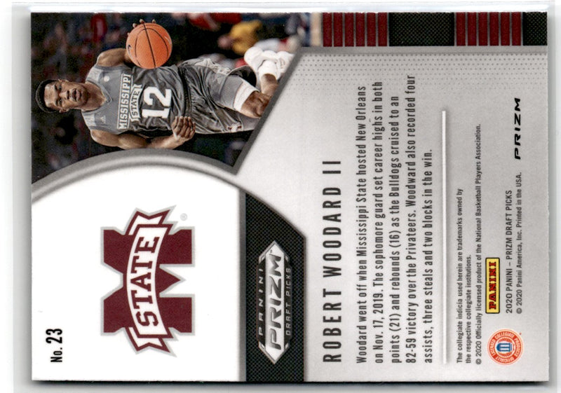 2020 Panini Prizm Draft Picks Collegiate Green Robert Woodard II