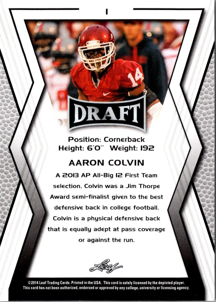 2014 Leaf Draft Aaron Colvin