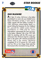 1991 Upper Deck Dan McGwire #7 Rookie