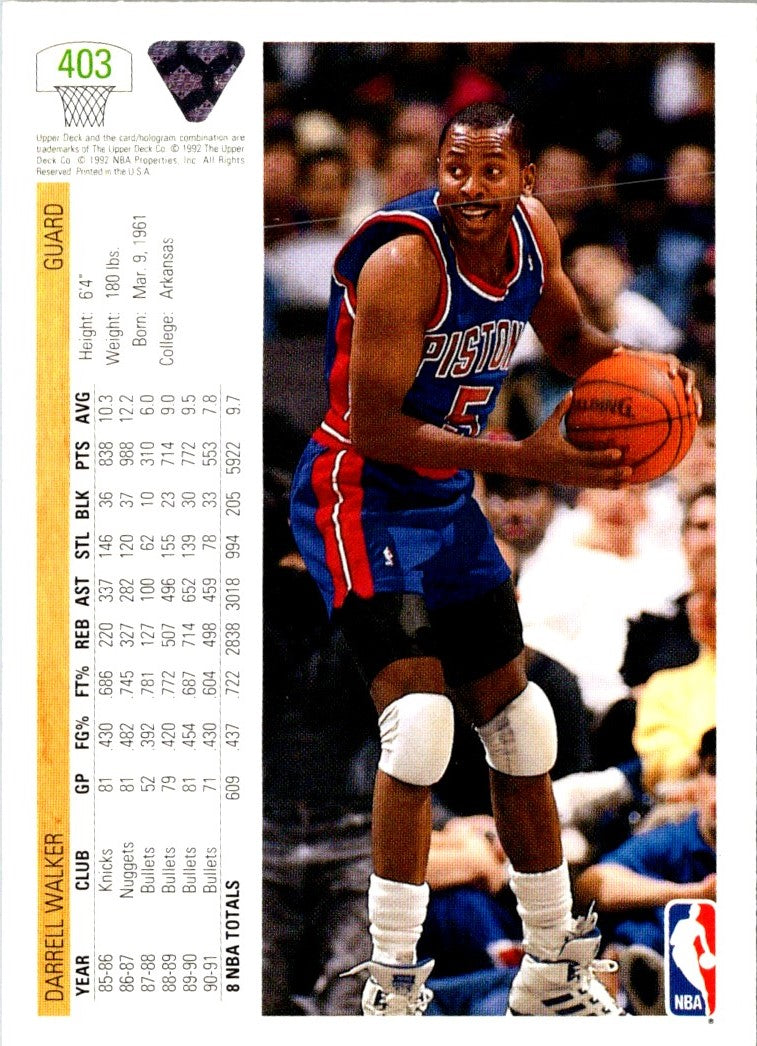 1992 Upper Deck Darrell Walker