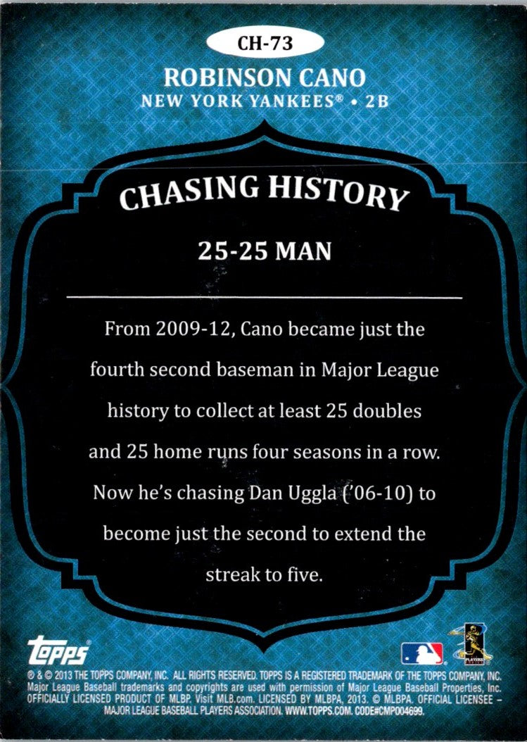 2013 Topps Chasing History Robinson Cano