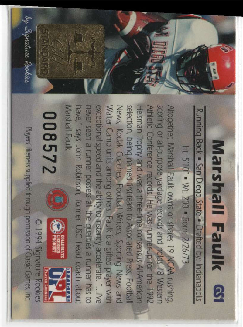 1994 Classic NFL Draft Stars Marshall Faulk