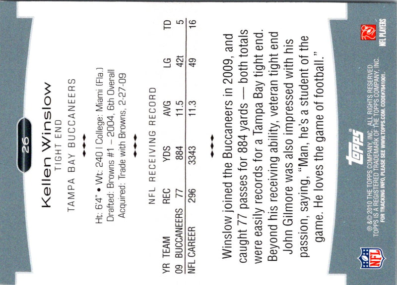2010 Topps Platinum Kellen Winslow