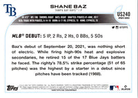 2022 Topps Update Gold Foil Shane Baz #US240