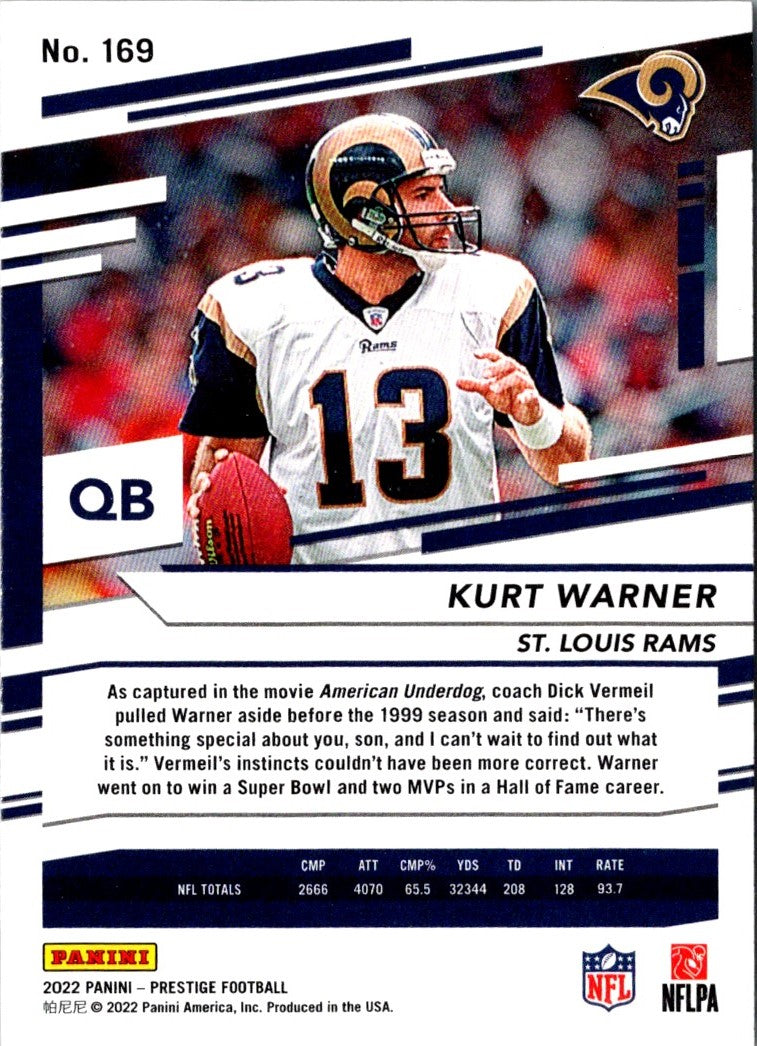 2022 Panini Prestige Kurt Warner