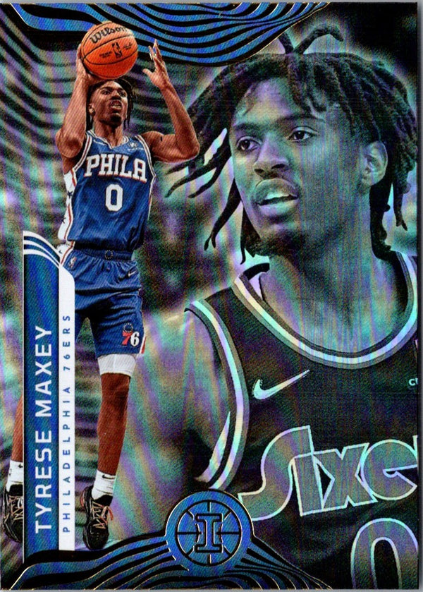 2023 Panini Prizm Prizms Blue Tyrese Maxey #15