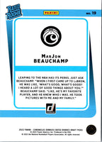 2022 Panini Chronicles Draft Picks Donruss Optic Rated Rookie MarJon Beauchamp #19