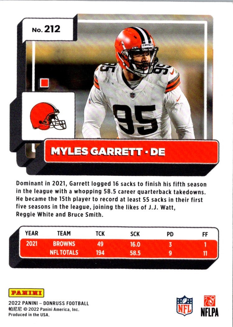 2022 Donruss Red Press Proof Myles Garrett