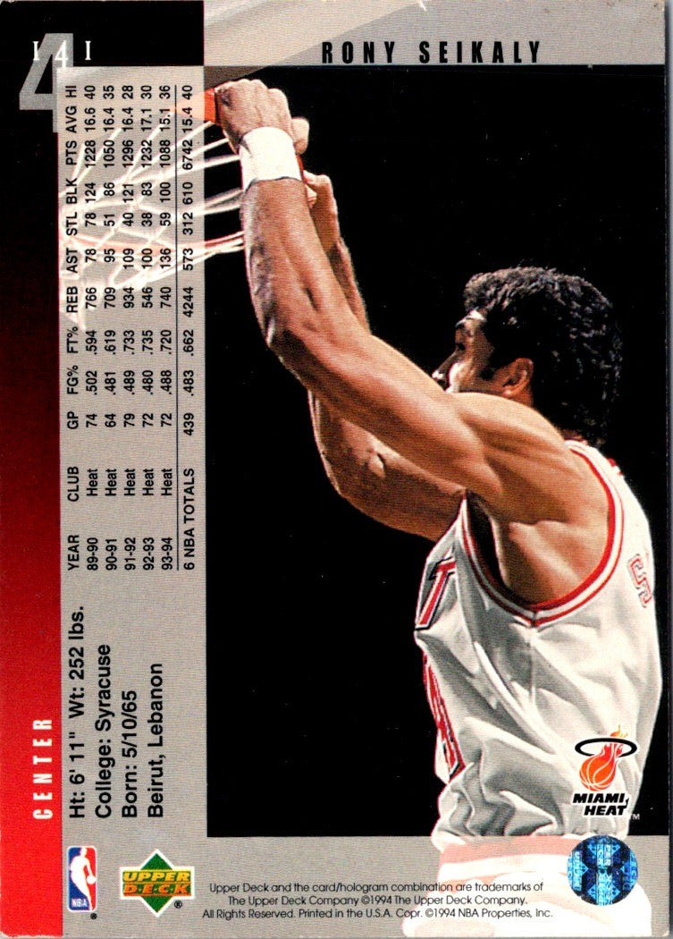 1994 Upper Deck Rony Seikaly