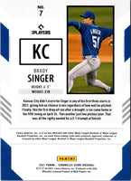 2021 Panini Chronicles Score Brady Singer #7 Rookie