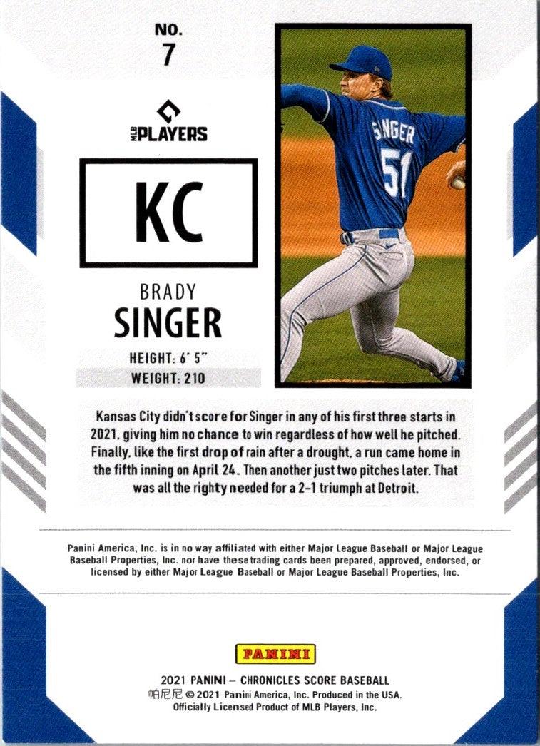 2021 Panini Chronicles Score Brady Singer