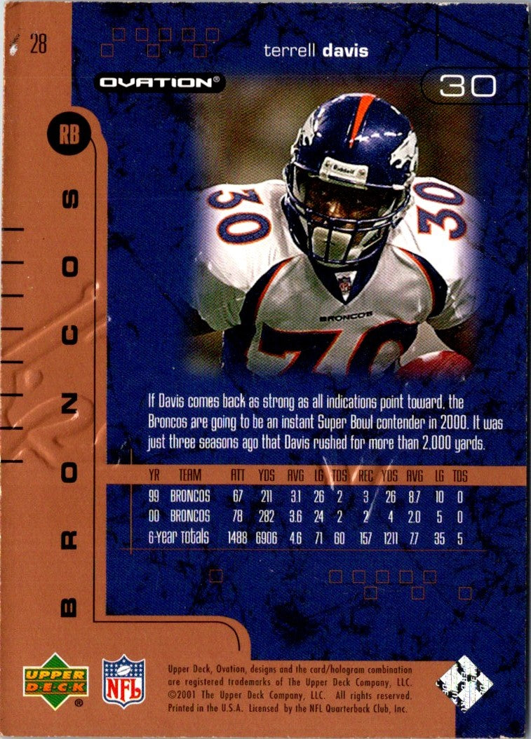 2001 Upper Deck Ovation Terrell Davis