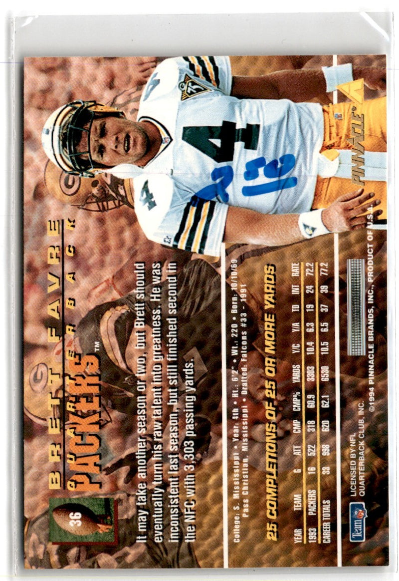 1994 Pinnacle Brett Favre