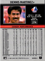 1991 Leaf Dennis Martinez #274