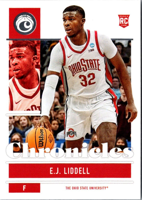 2022 Panini Chronicles Draft Picks Donruss Optic Rated Rookie E.J. Liddell #8