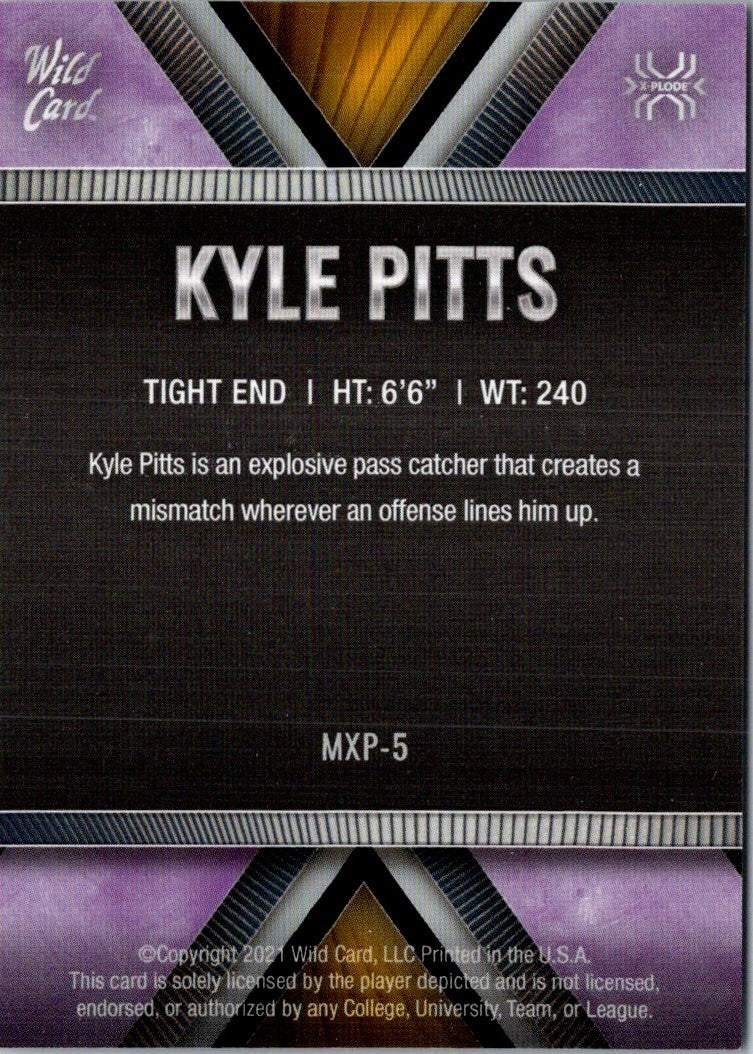 2021 Wild Card Matte X-Plode Green Kyle Pitts