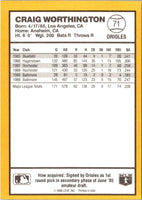 1990 Donruss Best of the AL Craig Worthington #71