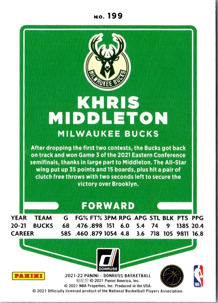 2021 Donruss Khris Middleton