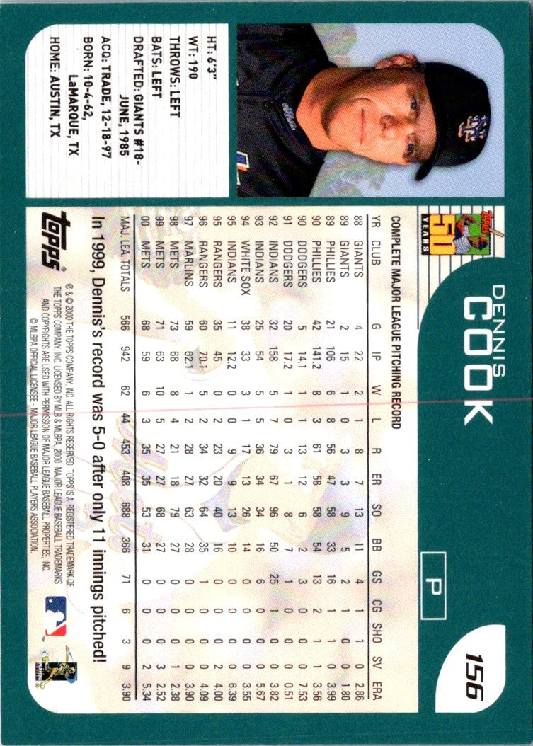 2001 Topps Dennis Cook