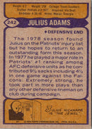 1979 Topps Julius Adams