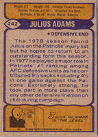 1979 Topps Julius Adams #242