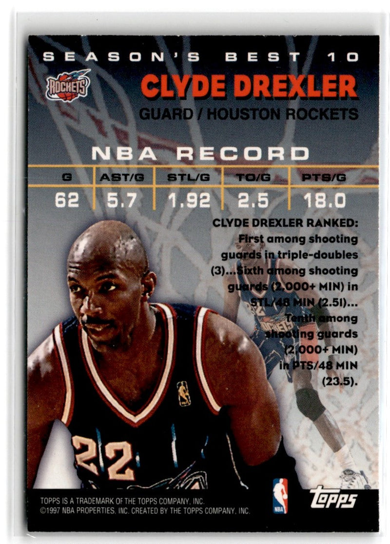 1996 Fleer Decade of Excellence Clyde Drexler