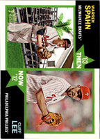 2012 Topps Heritage Then and Now Warren Spahn/Cliff Lee #TN-SL