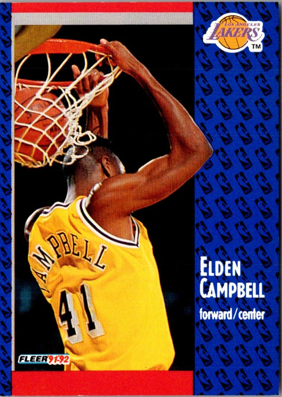 1991 Fleer Elden Campbell #300 Rookie