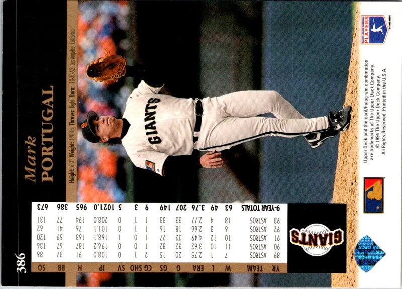 1994 Upper Deck Electric Diamond Mark Portugal