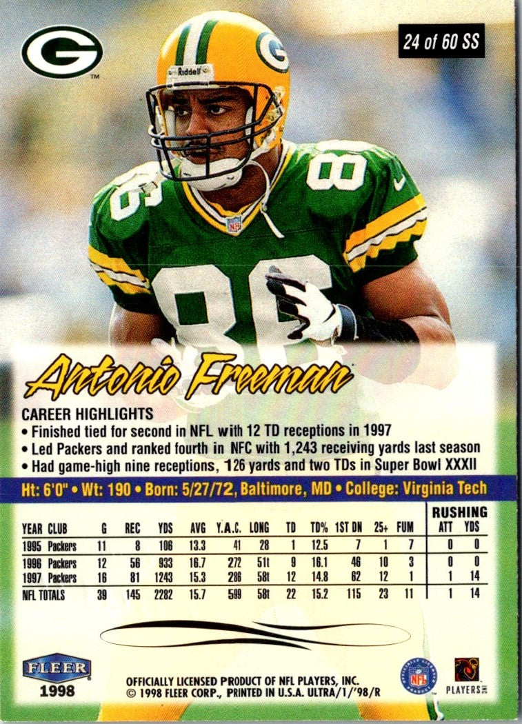 1998 Ultra Sensational Sixty Antonio Freeman