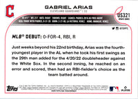 2022 Topps Update Gabriel Arias #US321