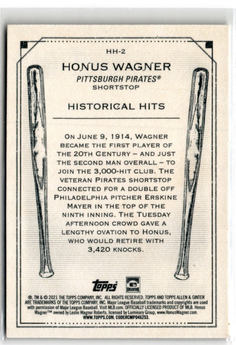 2021 Topps Allen & Ginter Historical Hits Honus Wagner