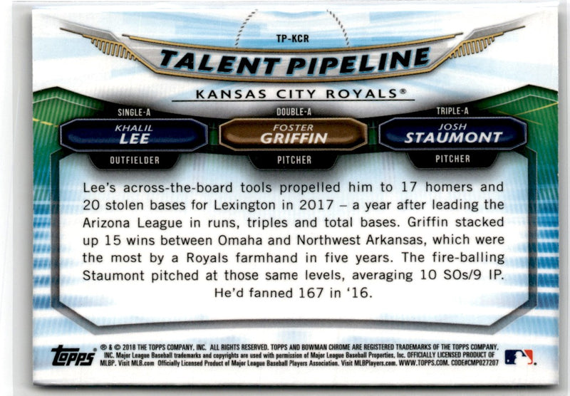 2018 Bowman Talent Pipeline Josh Staumont /Foster Griffin /Khalil Lee