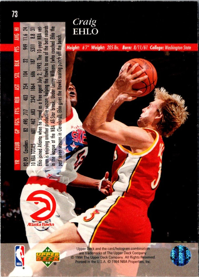 1993 Upper Deck Special Edition Electric Court Craig Ehlo