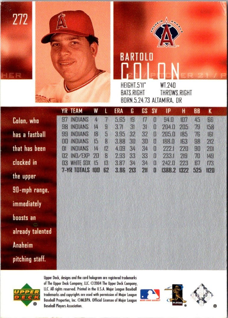 2004 Upper Deck Bartolo Colon