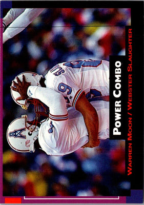 1993 Pro Set Power Combos Warren Moon/Webster Slaughter #6