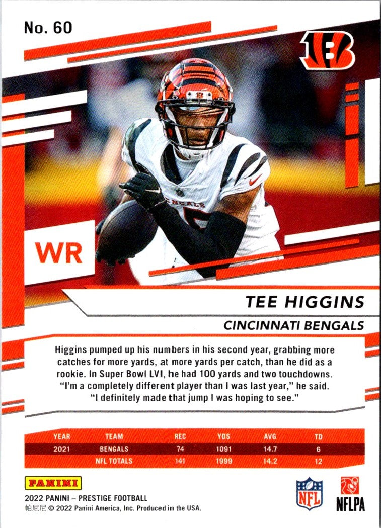 2022 Panini Prestige Tee Higgins