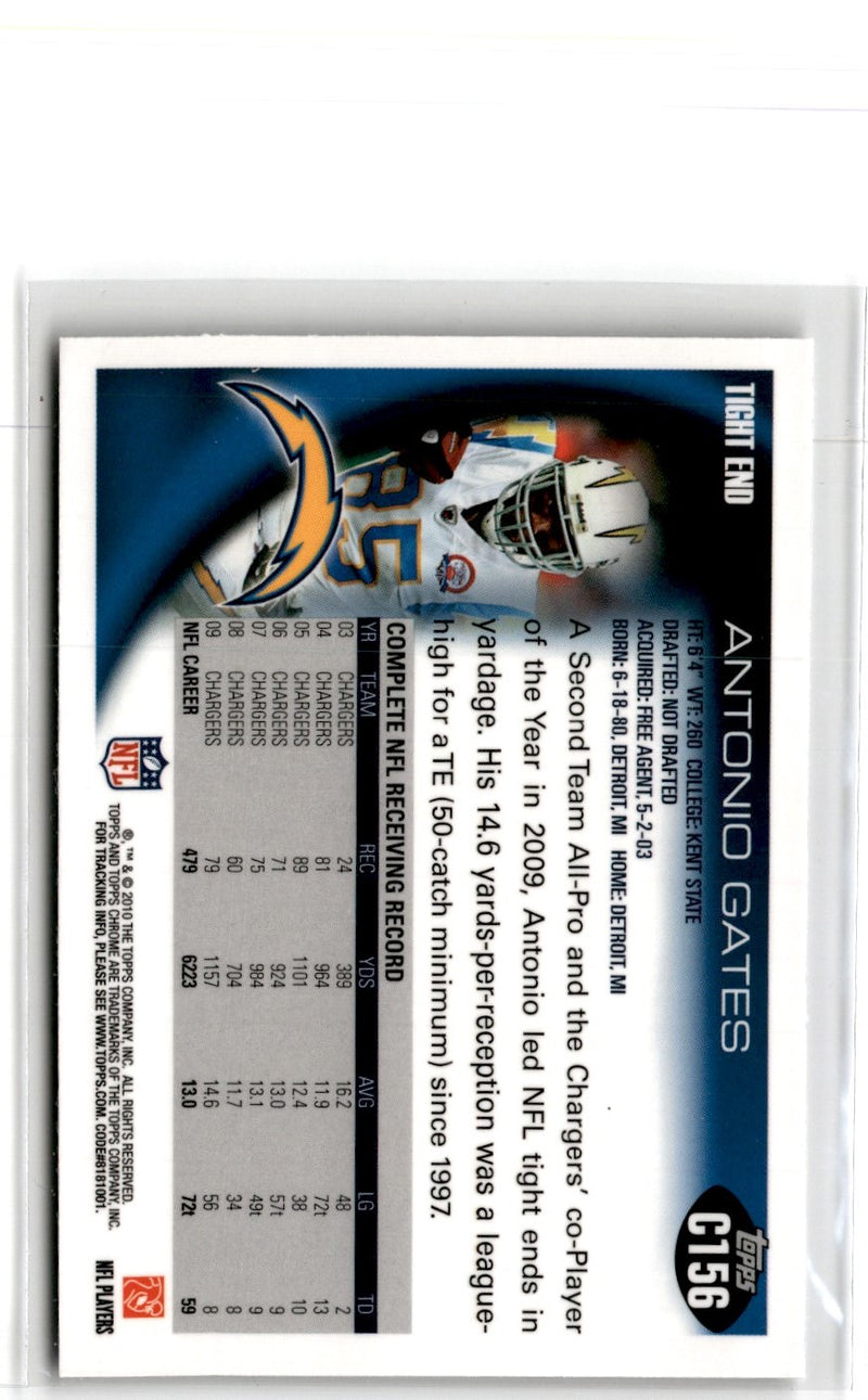 2010 Topps Chrome Antonio Gates