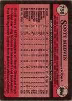 1989 Topps Scott Medvin #756 Rookie