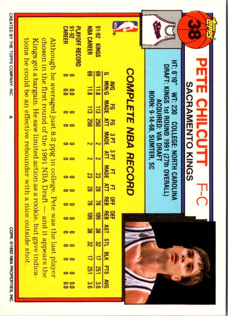 1992 Topps Pete Chilcutt