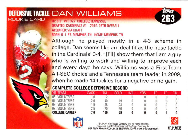 2010 Topps Dan Williams