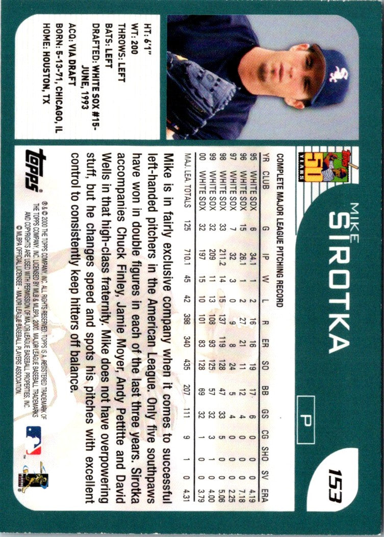 2001 Topps Limited Mike Sirotka